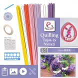 Ei und Hase - Quilling Muster (220 Stück Streifen, Beschreibung, Werkzeuge)