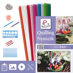   Hasen - Quilling Muster (200 Stück Streifen, Beschreibung, Werkzeuge)